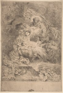 La Nativité avec Dieu le Père et le Saint-Esprit - Salvatore Castiglione