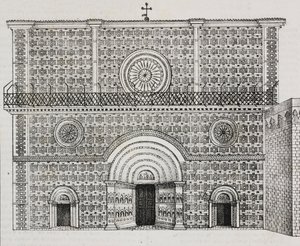 Façade de la basilique de Santa Maria di Collemaggio, L