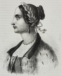 Portrait de Laura Bassi Veratti (1711-1778), physicienne et académicienne italienne, lithographie de Salvatore Puglia de Poliorama Pittoresco, n 4, 4 septembre - Salvatore Puglia