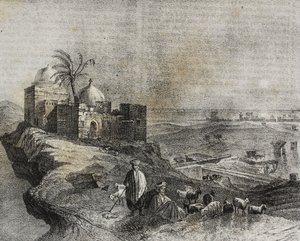Vue de Tyr, Liban, lithographie de Salvatore Puglia de Poliorama Pittoresco, n 24, 21 janvier - Salvatore Puglia
