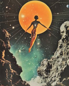 Femme flottante Soleil cosmique - Samantha Hearn