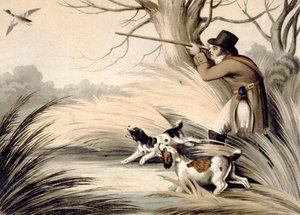 Chasse au canard, gravée par H. Merke, vers 1809