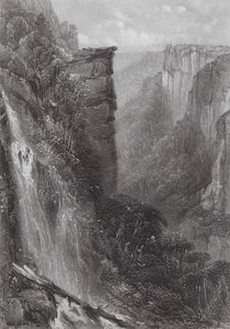 Australie : Chute de la planche météorologique (gravure)
