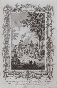 Alfred, déguisé en harpiste, observant le camp danois - Samuel (after) Wale