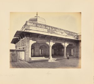 Agra ; le fort, intérieur du zenana montrant les mosaïques, autre vue - Samuel Bourne