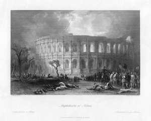 Amphithéâtre à Nîmes, France, 19ème siècle