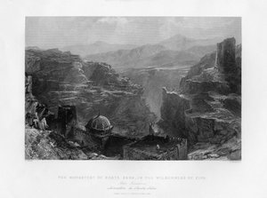 Le monastère de Santa Saba Mar Saba, Israël, 1841