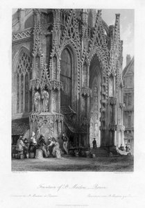 La fontaine de Saint-Maclou, Rouen, France, 19ème siècle