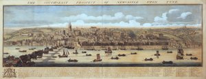 La perspective sud-est de Newcastle Upon Tyne - Samuel Buck