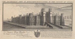 Vue sud-ouest du château de Hertsmonceux dans le comté de Sussex - Samuel Buck