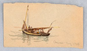 Bateaux à Étretat - Samuel Colman