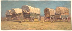 Étude de chariots couverts - Samuel Colman