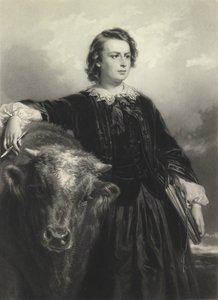 Rosa Bonheur à trente-quatre ans (mezzotinte) - Samuel Cousins