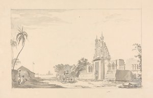 Carrosse devant une Porte en Ruine - Samuel Davis