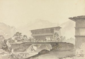 Près de Tassisudon [Tashicho Dzong] - Samuel Davis