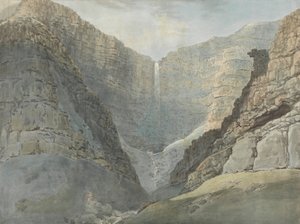 Gorge rocheuse avec une cascade