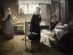 Evangeline découvrant son fiancé à l