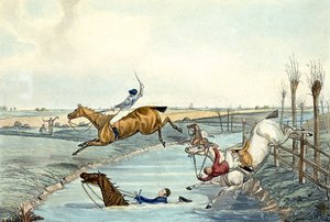Deuxième mile, de Steeplechasing, gravé par Charles Hunt (1929-1900) - Samuel Henry (after) Alken