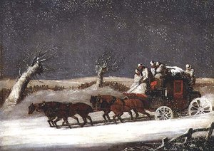 Diligence dans une congère - Samuel Henry Alken
