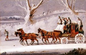 Le courrier royal dans une tempête de neige - Samuel Henry Alken