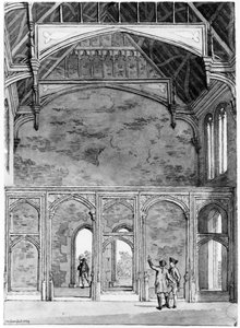 Extrémité sud-ouest du Grand Hall à Eltham, 1779