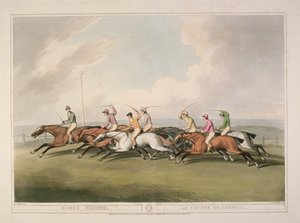 Courses de chevaux de la collection Orme de gravures de sports de plein air britanniques, 1807 - Samuel Howett