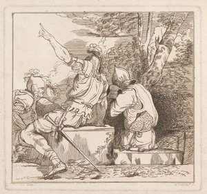Trois gravures sur une feuille : Trois soldats - Samuel Ireland