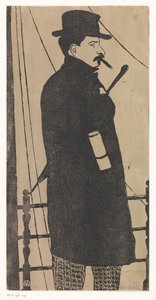 Autoportrait avec manteau et chapeau
