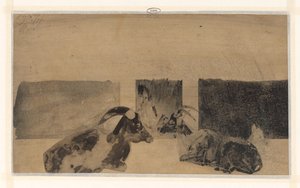 Quelques chèvres couchées - Samuel Jessurun de Mesquita
