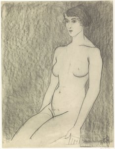 Femme nue assise