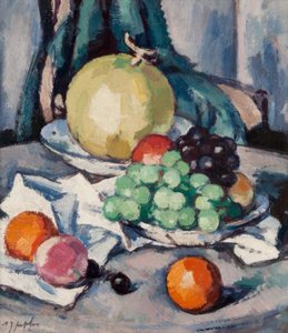 Fruits mélangés - Melon, raisins et pommes, vers 1926 - Samuel John Peploe