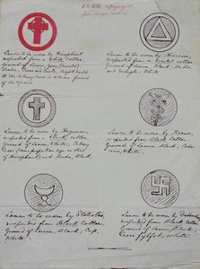 Dessins pour des lamens (bijoux de col) pour les divers officiers d