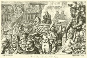 En marchant, il lisait attentivement son livre - Samuel Luke Fildes
