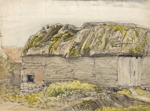Une grange avec un toit moussu, Shoreham - Samuel Palmer