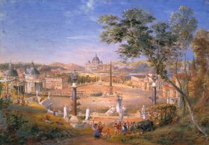 Vue de la Rome moderne pendant le carnaval