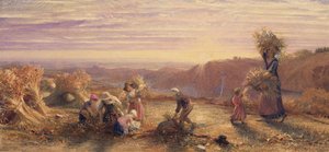 Coucher de soleil sur les champs de glanage - Samuel Palmer