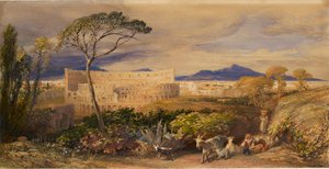 Le Colisée et le mont Alban, vers 1843