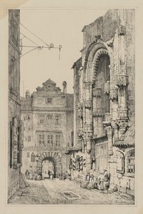 Fac-similés de croquis faits en Flandre et en Allemagne : Église de Thein, Prague
