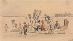 Pêcheurs sur la plage, Ostende