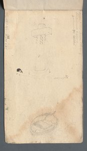 Carnet de croquis : Étude de croix et de barque (sur la couverture arrière) - Samuel Prout