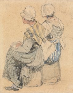 Deux paysannes assises - Samuel Prout