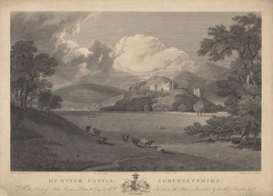 Vue nord-est du château de Dunster, Somerset