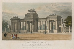 Arc de triomphe, entrée de Hyde Park Corner, Londres, érigé en 1827 - Samuel Rawle