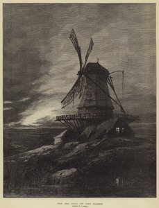 Le vieux moulin sur le marais