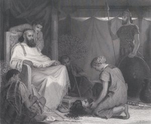 David amené devant Saül, du Art Journal, en face de la p. 100, avril 1871