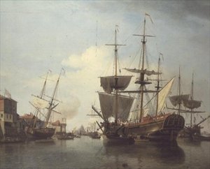 Navire charbonnier sur la Tamise près de Deptford