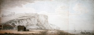 Château et falaises de Douvres depuis le rivage - Samuel Scott