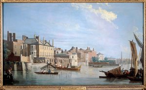 La Tamise avec Montagu House, près du pont de Westminster, Londres, 1749