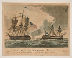 Capture de la frégate H. B. M. Macedonian par les États-Unis - Samuel Seymour