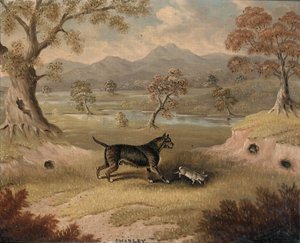 Charley, un Terrier avec un Lapin - Samuel Spode